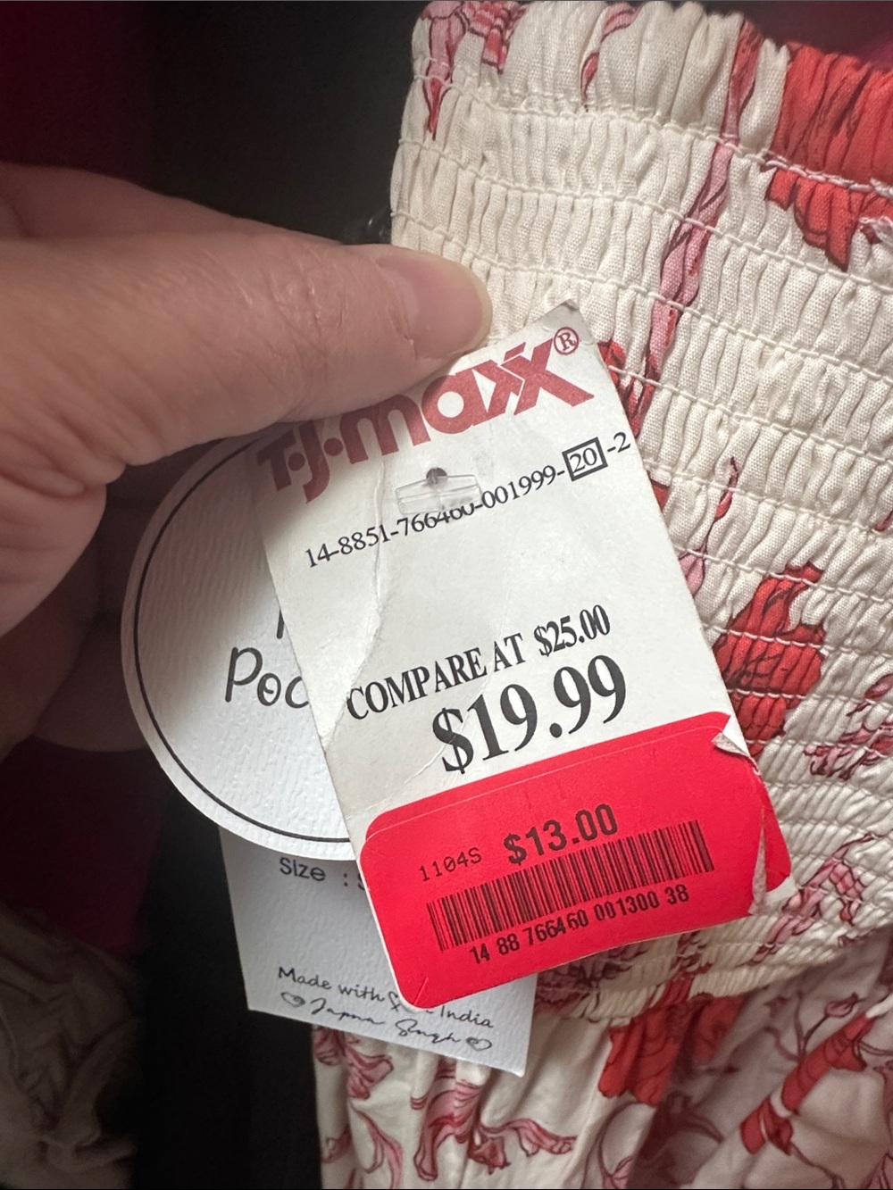 NWT Japna Red Floral Maxi Dress - Picture 5 of 5